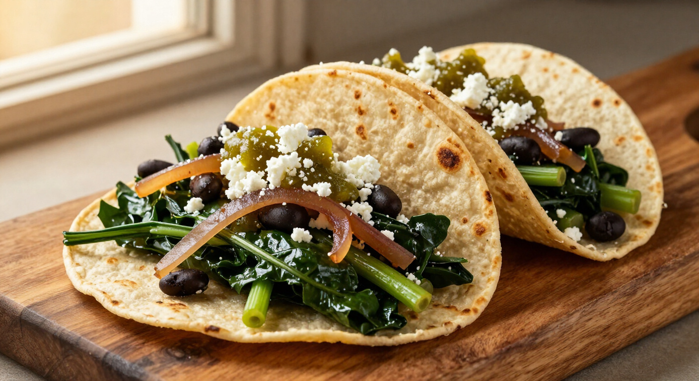 Smoky Swiss Chard and Black Bean Tacos for Easy Meatless Meals